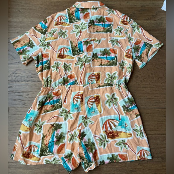 Label of Love Tropical Vacation Peach Printed Romper-Size XL - Picture 8 of 10